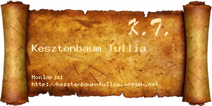 Kesztenbaum Tullia névjegykártya